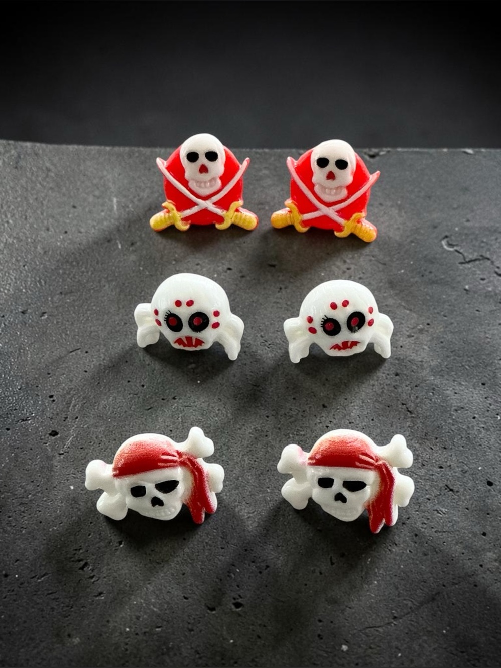 🆕 Pirates and Vampire Spiders Stud Earrings
